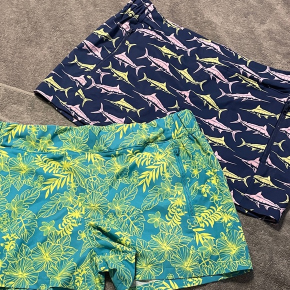 Floral and Shark Print Shorts Set - Picture 1 of 8